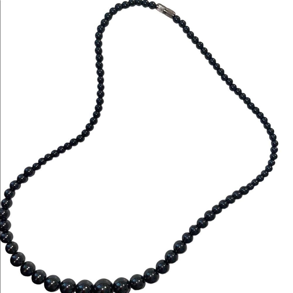 Dark silver necklace